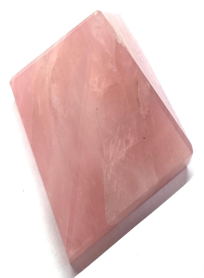 rocksmins Feng Shui Pink Rose Quartz Crystal Pyramid 40-50 MM Natural Stone Pyramid for Reiki Healing Crystal Healing Vastu Positive Energy Meditation Home Decor Office Desk Study Table Showpiece - Image 5